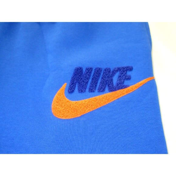 Nike Club Men's Tapered Leg Fleece Lined Jogger pants Royal Blue Orange NWT - Picture 5 of 8